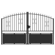 Portail Jardimat métal Gordes noir - 300 x h.150/170 cm