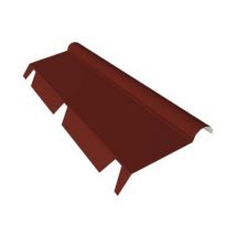 Demi faîtière à boudin 2,1 m PS rouge 8012