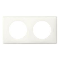 Plaque de finition double Legrand Céliane Memories Yesterday blanc