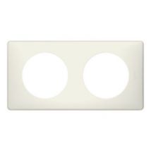 Plaque de finition double Legrand Céliane Poudré Craie