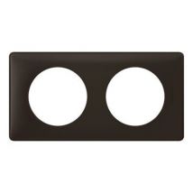 Plaque de finition double Legrand Céliane Poudré Basalte