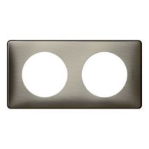 Plaque de finition double Legrand Céliane Métal Tungstène