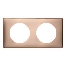 Plaque de finition double Legrand Céliane Métal Copper