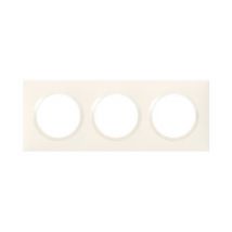 Plaque de finition triple Legrand Dooxie Blanc