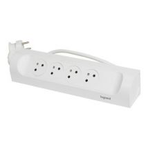 Multiprise 4 prises Legrand blanc 1 m
