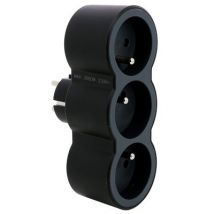 Multiprise 3 prises Legrand noir et gris