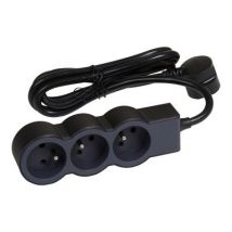 Multiprise 3 prises Legrand noir et gris 3 m