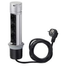 Multiprise 3 prises escamotable Otio 16A/2USB 2m