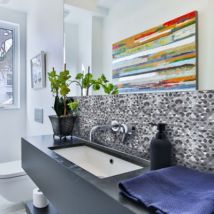 Mosaique aluminium Matar argent L. 32,6 x l. 31 cm Mat Inter