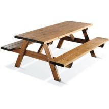Table de jardin MOBILA en bois coloris Sapin L.200 x l.160 x H.74 cm