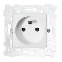 Mécanisme de prise de courant avec terre Colours Kalya blanc glossy