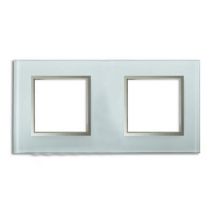 Plaque de finition double verre Colours Kalya blanc
