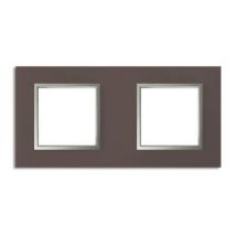 Plaque de finition double Colours Kalya verre muscade