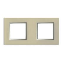 Plaque de finition double Colours Kalya verre sésame