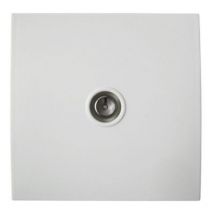 Prise de télévision Diall blanc glossy