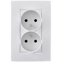 Prise double 2 pôles + terre Colours Kalya monoposte