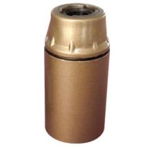 Douille E14 chemise lisse Diall or