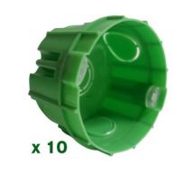 10 boîtes d'encastrement simple ronde Zenitech pour maçonnerie
