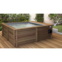 Piscine hors sol urbaine Mypool 4,20 x 3,50 x h.1,33 m + couverture automatique