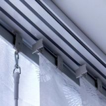 Rail panneau japonais Madeco 2 voies blanc L.120 cm