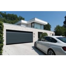Porte de garage sectionnelle acier Hormann Planar gris anthracite RAL 7016 Matt Deluxe - l.237,5 x h.212,5 cm - motorisée