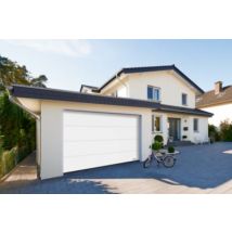 Porte de garage sectionnelle acier Hormann Planar blanc RAL 9016 Matt Deluxe - l.250 x h.212,5 cm - motorisée