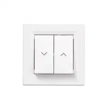 Commande volet roulant 2 boutons complet Schneider Electric Asfora blanc