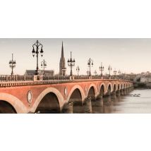 Toile imprimée imprimée Bordeaux l.50 x H.100 cm