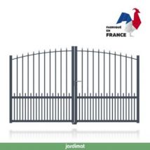 Portail Jardimat aluminium Landas gris 7016 - 300 x h.160 cm