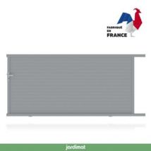 Portail Jardimat coulissant aluminium Auteuil gris 300 x h.156 cm