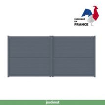Portail Jardimat battant motorisé aluminium Perth gris anthracite - 300 x h.170 cm