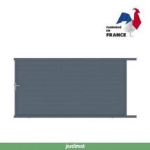 Portail Jardimat coulissant aluminium Alpes gris anthracite - 300 x h.190 cm