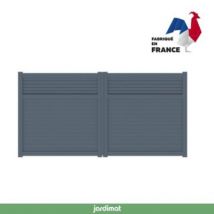 Portail Jardimat battant motorisé aluminium Annoire gris anthracite - 300 x h.177 cm