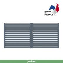 Portail Jardimat battant aluminium Chamuse gris anthracite - 350 x h.164 cm