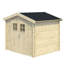 Abri de jardin GoodHome Mokau en bois coloris naturel ép.19 mm surface extérieure 5,3 m²
