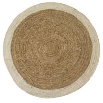 Tapis rond en jute naturel et écru Deco&Co 120cm