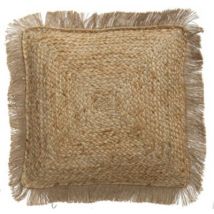 Coussin Fringes Deco&Co naturel naturel L.40 x x l.40 cm