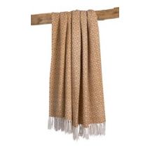Plaid tissé Native Deco&Co jaune curry L.150 x l.130 cm