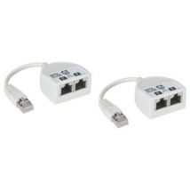 Kit coupleur RJ45 - Ethernet + Ethernet