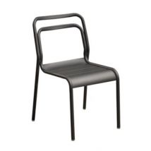 Chaise de jardin Proloisirs Eos en aluminium - Coloris graphite - Hauteur 82 cm