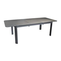 Table de jardin extensible Eos en aluminium coloris graphite L.180/240 x l.101 x H.74 cm