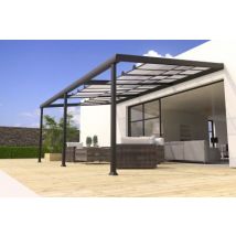 Pergola adossée manuelle aluminium Edena 3,5 x 6 m