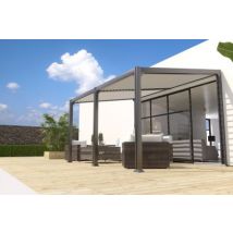 Pergola bioclimatique adossée ou autoportante aluminium Brisbane 4 x 3 m