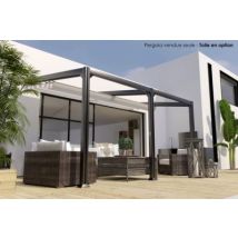 Pergola adossée aluminium Barbade 3 x 6 m