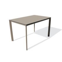 Table de jardin Meet en aluminium coloris taupe L.120 x l.90 x H.73 cm