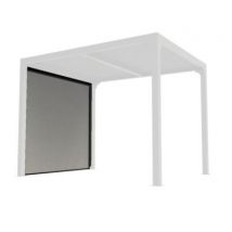 Rideau PVC gris clair 2,40 m pour pergola bioclimatique Habrita PER2430BI