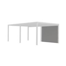 Rideau PVC gris clair 5,98 m pour pergola bioclimatique Habrita PER3660BI