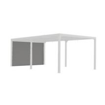 Rideau PVC gris clair 3,60 m pour pergola bioclimatique Habrita PER3630BI et PER3660BI