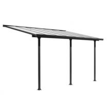 Toit terrasse adossé manuel aluminium et toile Habrita TT3042ALRT 4,18 x 3,07 m