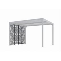 Côté moucharabieh acier gris 3 m pour pergola bioclimatique Habrita PER3630BI et PER2430BI
